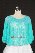 Turquoise Beading Lace Hot Sale Wraps for 2014 JSA005-7FOR