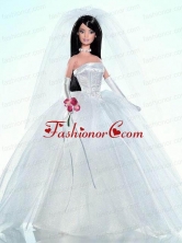 Embroidery Ball Gown Wedding Quinceanera Doll Dress Babidf020for