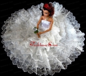 Exclusive Wedding Clothes Ruffled Layers Quinceanera Doll Dress Babidf382for