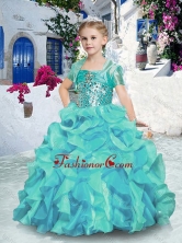 2016 Fashionable Ball Gown Little Girl Pageant Dresses with Beading and Ruffles PAG232FOR