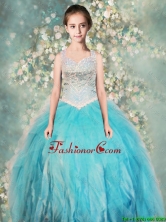 2016 Spring Perfect Straps Ball Gown Mini Quinceanera Dresses with Beading LGFA5GY32FOR