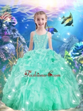 Beautiful Ball Gowns Straps 2016 Little Girl Pageant Dresses with Beading LGDTA78002FOR