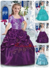 Classical Spaghetti Straps Little Girl Pageant Dresses with Beading and Bubles PAG228FOR