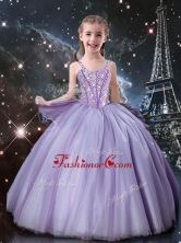 Classical Straps Little Girl Pageant Dresses in Lavender  LGDTA93002FOR