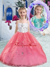 Hot Sale Spaghetti Straps Ball Gown Beading Little Girl Pageant Dresses PAG293FOR