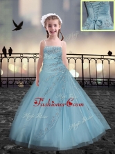 Lovely Beading Little Girl Pageant Dresses in Light Blue XFLG081FOR