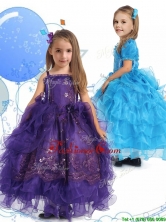 Luxurious Spaghetti Straps Little Girl Pageant Dress with Lace and Ruffled Layers THLG048FOR
