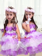Perfect Short Flower Girl Dresses with Appliques and Ruffled LayersFGL231FOR 