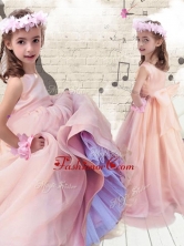 Pretty Ball Gown Peach Flower Girl Dresses with Bowknot FGL269FOR