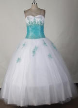 Beautiful Ball Gown Strapless Floor-length White Quinceanera Dress LJ2652