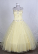 Brand New Ball gown Strapless Floor-length Quinceanera Dresses Style FA-W-r75