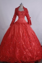 Classical Ball gown Sweetheart neck Floor-Length Red Quinceanera Dresses Style FA-Y-207