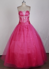Elegant Ball Gown Strapless Floor-length Quinceanera Dress LZ426015