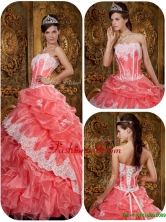 Exclusive Waltermelon Quinceanera Gowns with Appliques and Ruffles  QDZY018CFOR