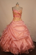 Exquisite Ball Gown Sweetheart Floor-length Taffeta Quinceanera dress TD2428
