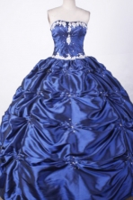 Fashionable Ball Gown Strapless Floor-length Beading Taffeta Quinceanera dress Style FAs-L-002