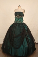Gorgeous Ball Gown Strapless Floor-length Taffeta Quinceanera dress TD2415