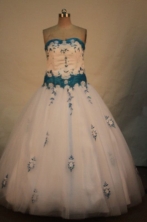 Pretty A-line Sweetheart Floor-length Quinceanera Dresses Appliques with Sequins Style FA-Z-0175