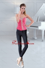 The Most Popular Sweetheart 2015 Hot Pink Corset with Beading XFNAO885ATZCFOR