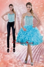 2015 Fitting Detachable Prom Skirts with Beading and Ruffles XFNAO5844TZB1FOR