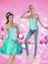 Feminine Ball Gown Prom Dress with Beading and Rolling Flowers SJQDDT58004FOR