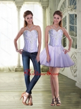 Perfect Sweetheart Lace Up Prom Dresses in Lavender for Cocktail SJQDDT73004FOR