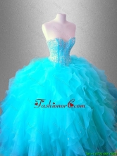 2016 Popular Sweetheart Quinceanera Dresses with Beading and RufflesSWQD036FOR