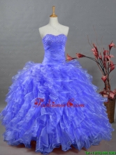 2016 Summer Perfect Sweetheart Dresses for Quinceanera with Beading and Ruffles SWQD002-12FOR