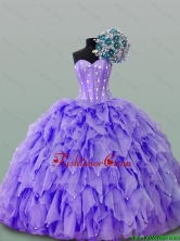 Beautiful Quinceanera Dresses with Beading and Ruffles for 2015 Fall SWQD015-4FOR