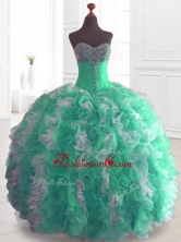 Cheap Ball Gown Sweet 16 Dresses with Beading and RufflesSWQD074-3FOR