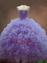 Classical Beaded Sweetheart Lavender Sweet 16 Gowns with Ball Gowns SWQD053-1FOR