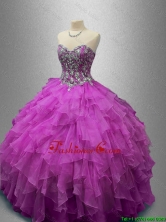 Elegant Ball Gown Sweet 16 Dresses with Beading and Ruffles SWQD029-1FOR