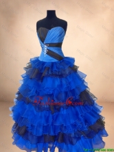 Elegant Beaded and Ruffled Layers Quinceanera Gowns in Multi Color SWQD054-1FOR