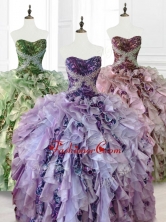 Luxurious Beading Multi Color Quinceanera Dresses with Ruffles and PatternSWQD071FOR