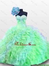 Luxurious Sweetheart Quinceanera Dresses with Appliques and Sequins for 2015 Fall SWQD012-10FOR