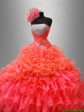 Organza Ruffles Fashionable Sweet 16 Dresses with Sequins SWQD044-4FOR