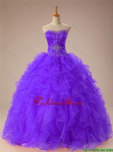2015 Fall Beautiful Sweetheart Beaded Quinceanera Dresses with Ruffles SWQD009-9FOR