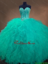 Cheap Sweetheart Ball Gown Sweet 16 Dresses in Turquoise SWQD050-2FOR