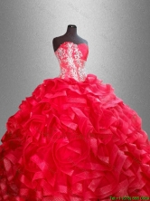 Fashionable Red Quinceanera Dresses with Beading and Ruffles SWQD038-4FOR