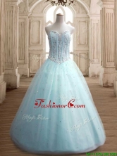 Latest Beaded Bodice Apple Green Sweet 16 Dress in Tulle SWQD146-4FOR