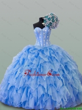 New Arrival 2016 Summer Sweetheart Quinceanera Dresses with Beading and Ruffles SWQD015-2FOR