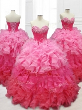 Popular Ball Gown Quinceanera Dresses with Beading and RufflesSWQD062FOR
