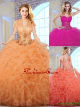 Elegant Ball Gown Sweetheart Quinceanera Dresses with Ruffles SJQDDT141002FOR