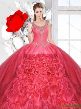 Inexpensive Scoop Quinceanera Dresses with Beading and Ruffles SJQDDT130002-1FOR