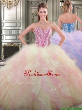 Lovely Big Puffy Tulle Quinceanera Dress with Beading and Ruffles YYPJ018FOR
