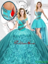 Modest Beaded Detachable Quinceanera Dresses with Sweetheart SJQDDT129001FOR