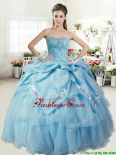 Perfect Beaded and Pick Ups Sweet 16 Dress in Baby Blue YYPJ055-2FOR