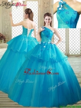 Popular One Shoulder Quinceanera Dresses with Ruffles and Appliques YCQD078FOR