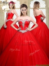 Popular Sweetheart Beading Quinceanera Dresses  with Brush Train YCQD057-1FOR