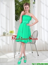 A Line Strapless Turquoise Dama Dresses for Spring BMT001D-10FOR